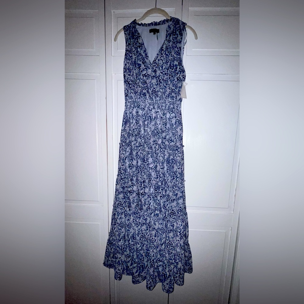 NWT floral blue maxi dress